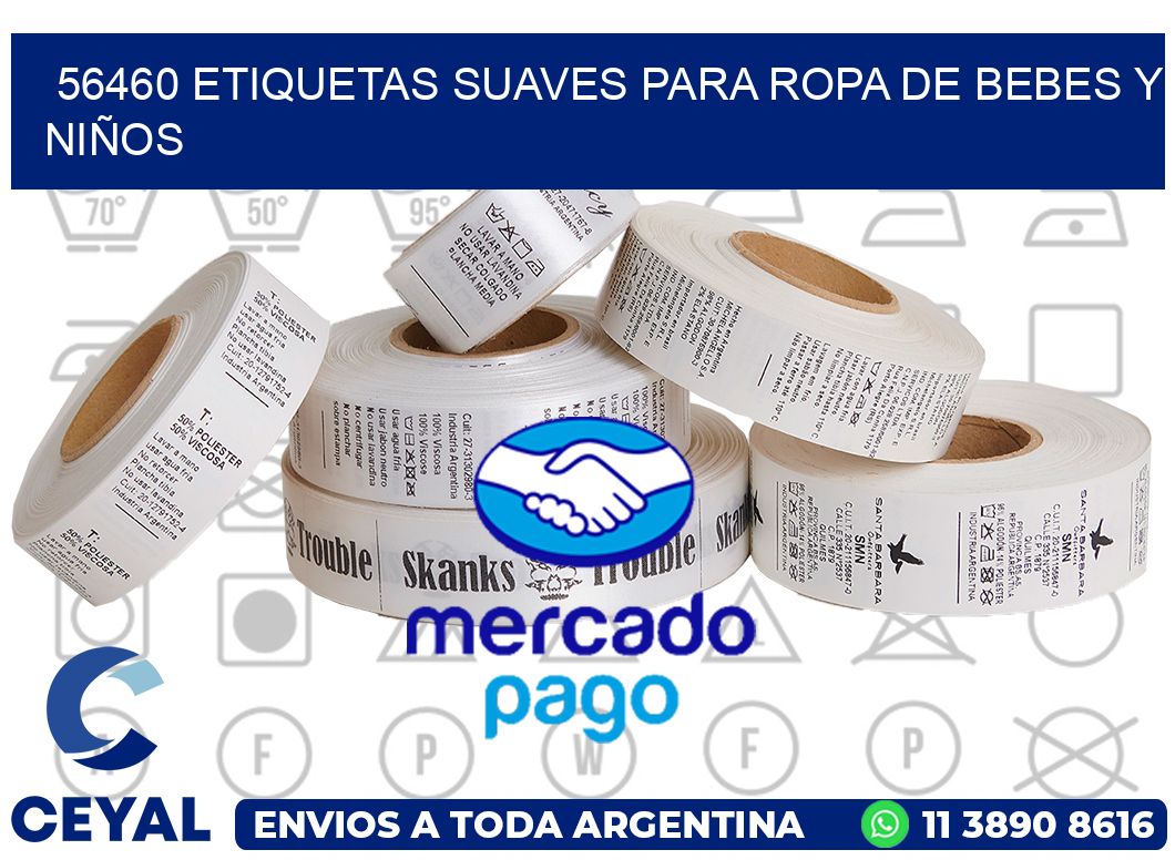 56460 ETIQUETAS SUAVES PARA ROPA DE BEBES Y NIÑOS