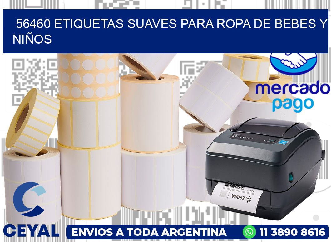 56460 ETIQUETAS SUAVES PARA ROPA DE BEBES Y NIÑOS