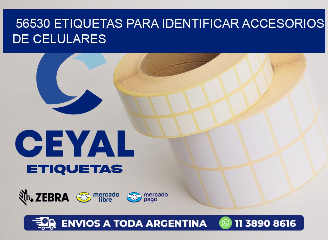56530 etiquetas para identificar accesorios de celulares