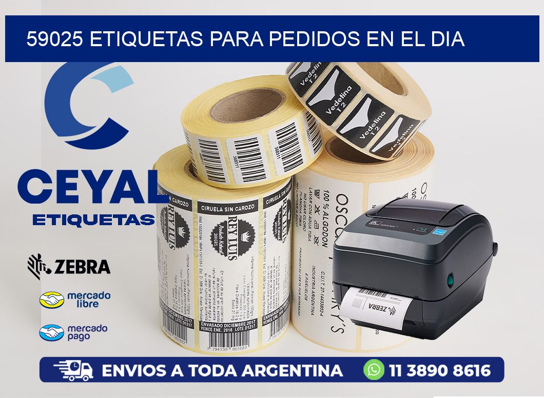 59025 ETIQUETAS PARA PEDIDOS EN EL DIA