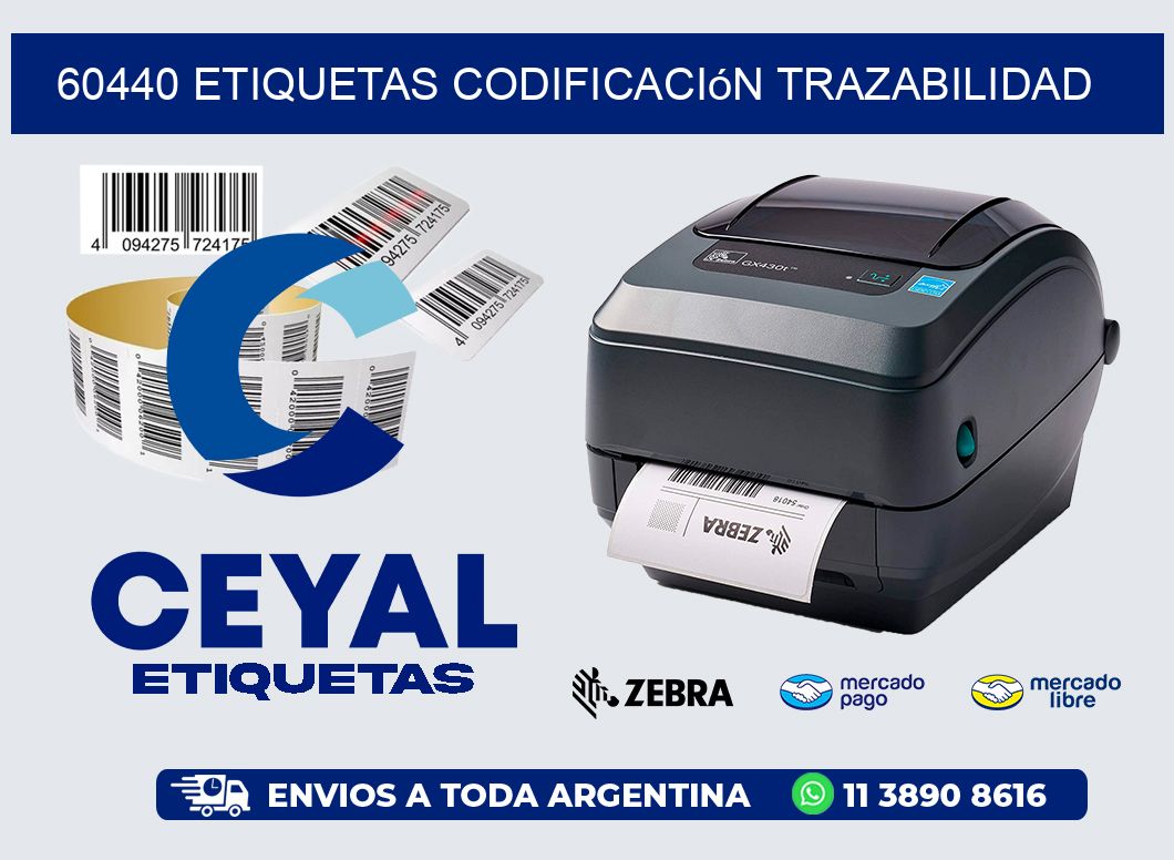 60440 etiquetas codificación trazabilidad