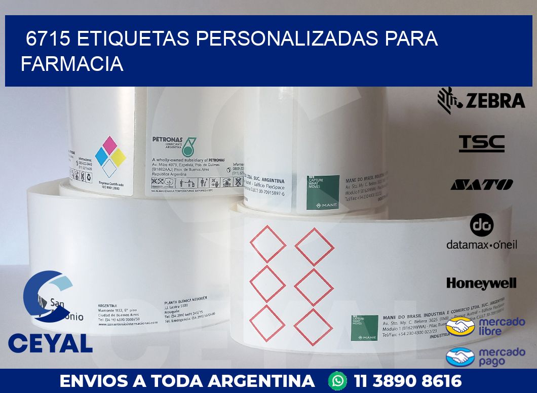 6715 ETIQUETAS PERSONALIZADAS PARA FARMACIA