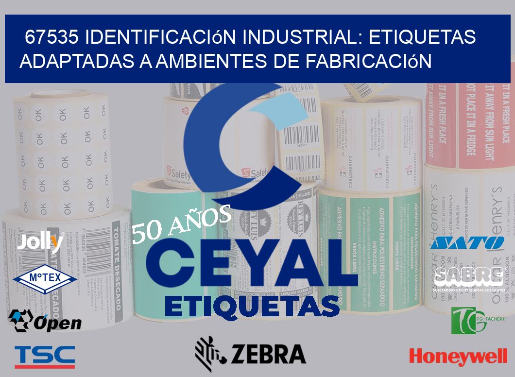 67535 Identificación Industrial: Etiquetas Adaptadas a Ambientes de Fabricación