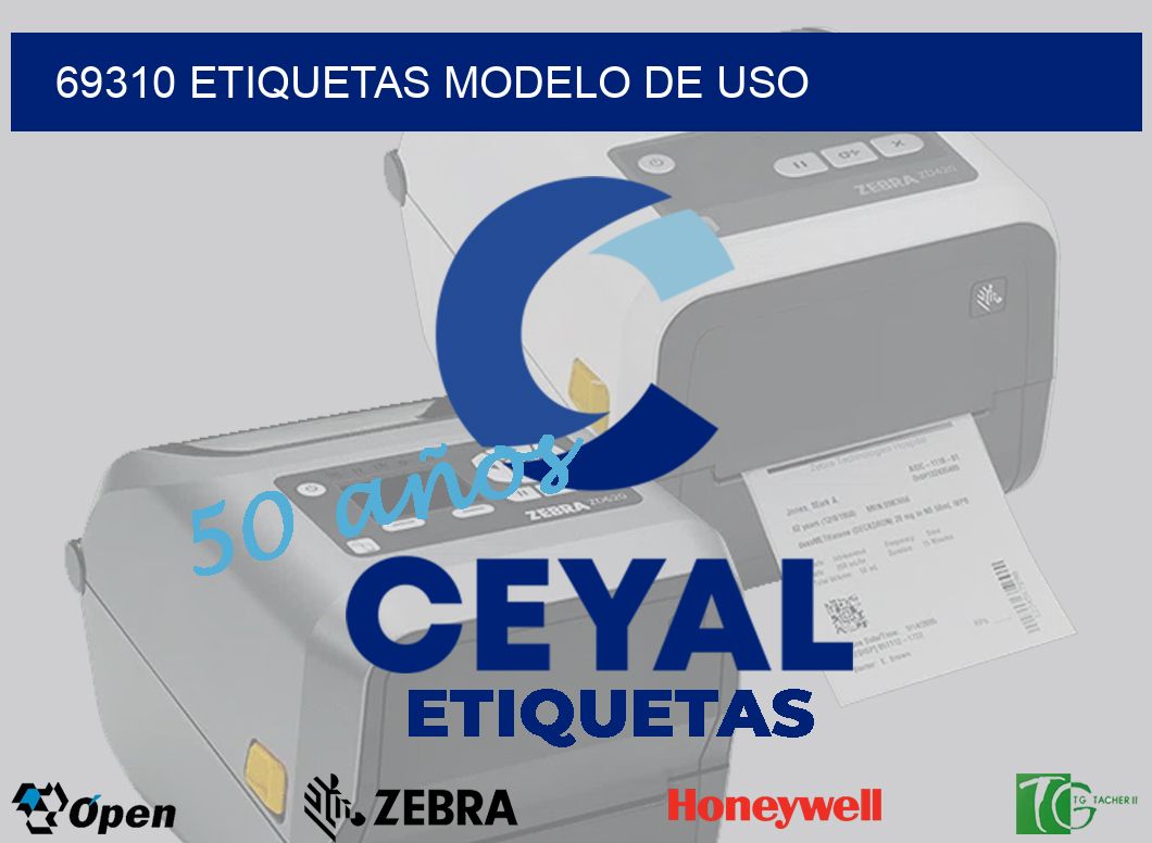 69310 etiquetas modelo de uso
