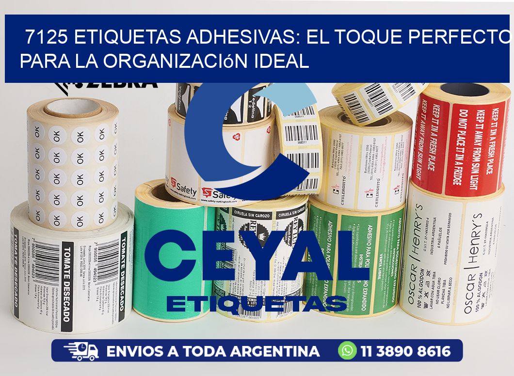 7125 Etiquetas Adhesivas: El Toque Perfecto para la Organización Ideal