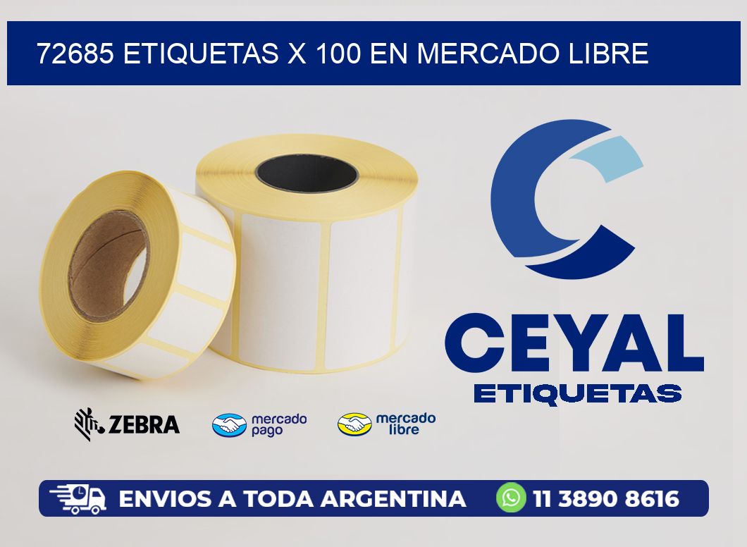 72685 ETIQUETAS X 100 EN MERCADO LIBRE