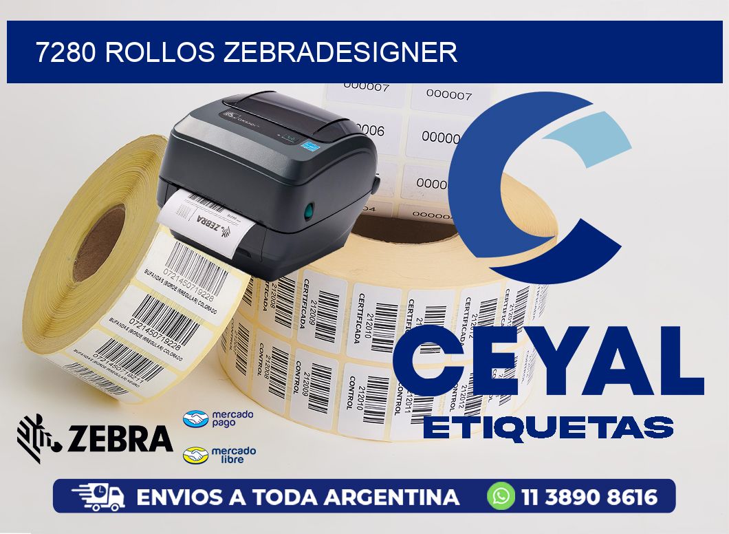 7280 ROLLOS ZEBRADESIGNER