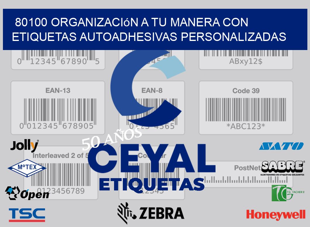 80100 Organización a Tu Manera con Etiquetas Autoadhesivas Personalizadas