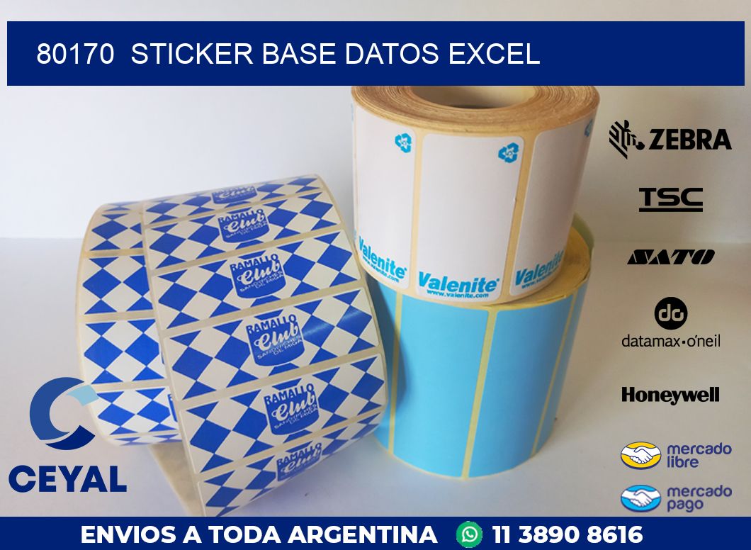 80170  sticker base datos excel