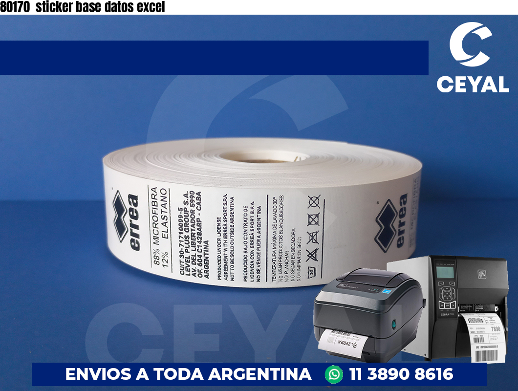 80170  sticker base datos excel