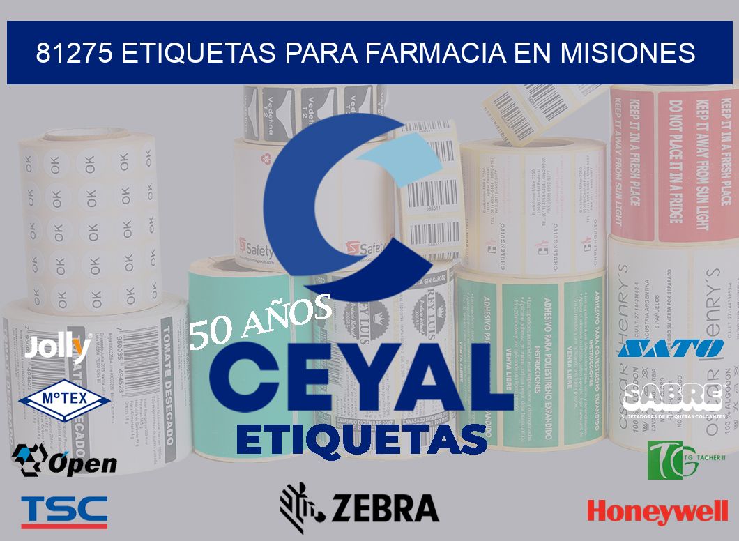 81275 ETIQUETAS PARA FARMACIA EN MISIONES