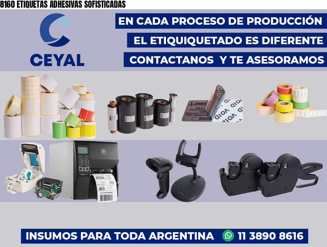 8160 ETIQUETAS ADHESIVAS SOFISTICADAS