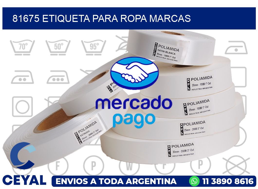 81675 ETIQUETA PARA ROPA MARCAS