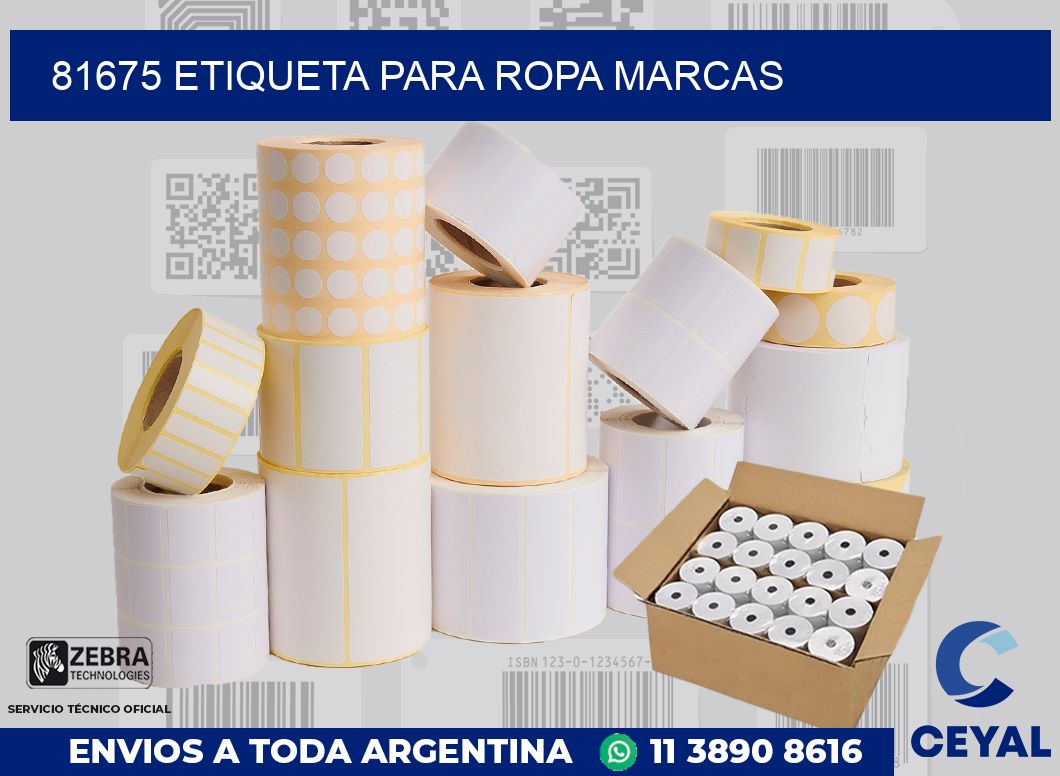 81675 ETIQUETA PARA ROPA MARCAS