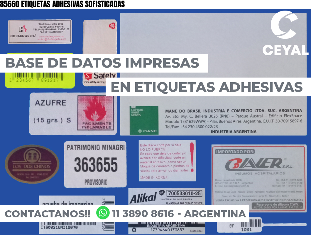 85660 ETIQUETAS ADHESIVAS SOFISTICADAS