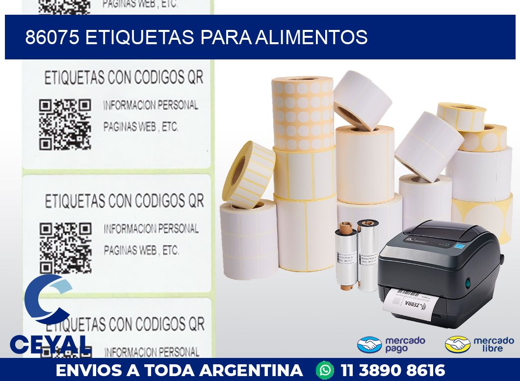 86075 ETIQUETAS PARA ALIMENTOS