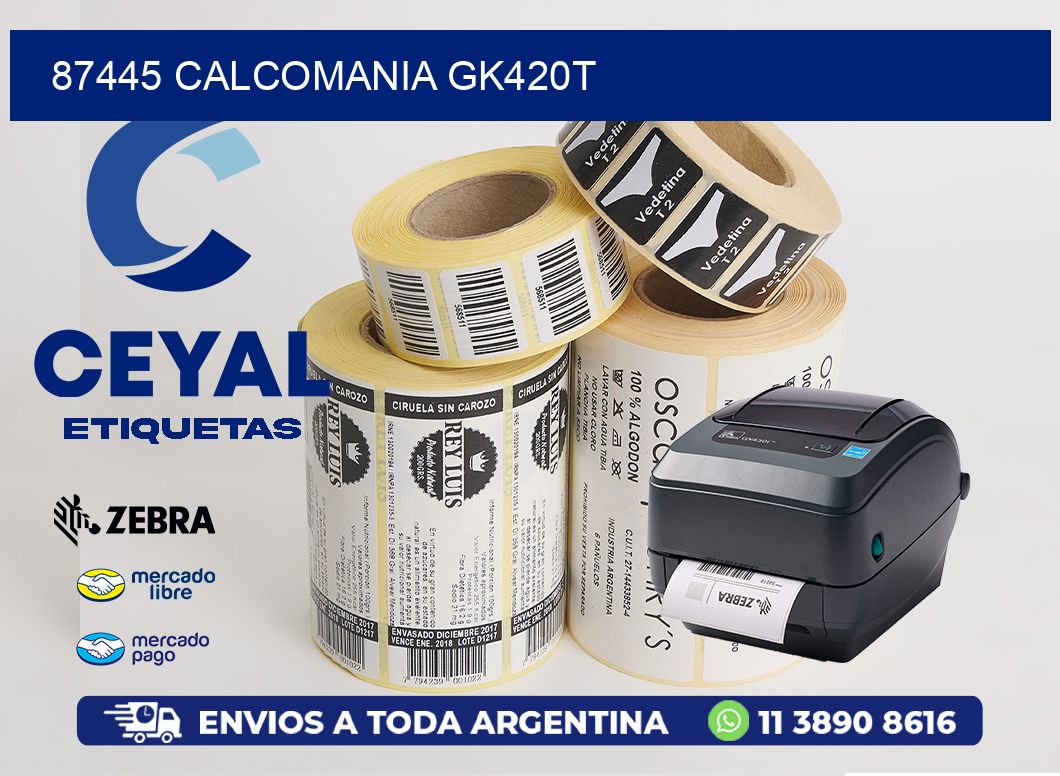87445 CALCOMANIA GK420T