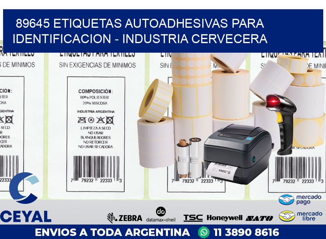 89645 ETIQUETAS AUTOADHESIVAS PARA IDENTIFICACION – INDUSTRIA CERVECERA