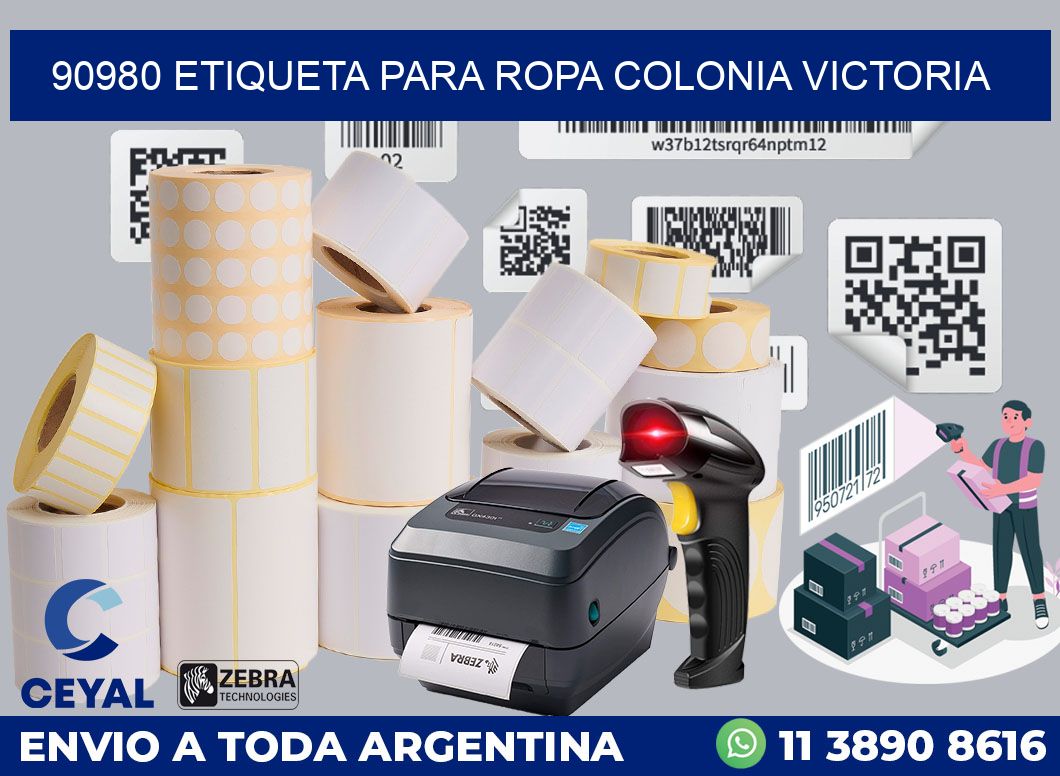 90980 ETIQUETA PARA ROPA COLONIA VICTORIA