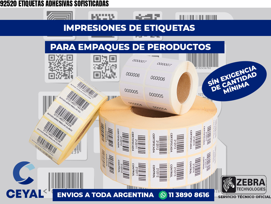 92520 ETIQUETAS ADHESIVAS SOFISTICADAS