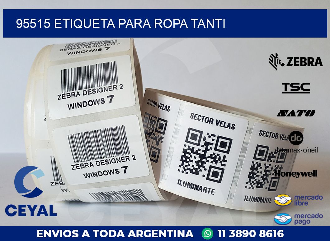 95515 ETIQUETA PARA ROPA TANTI