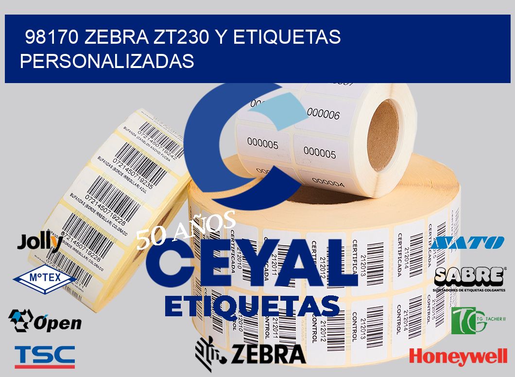 98170 Zebra ZT230 y Etiquetas Personalizadas