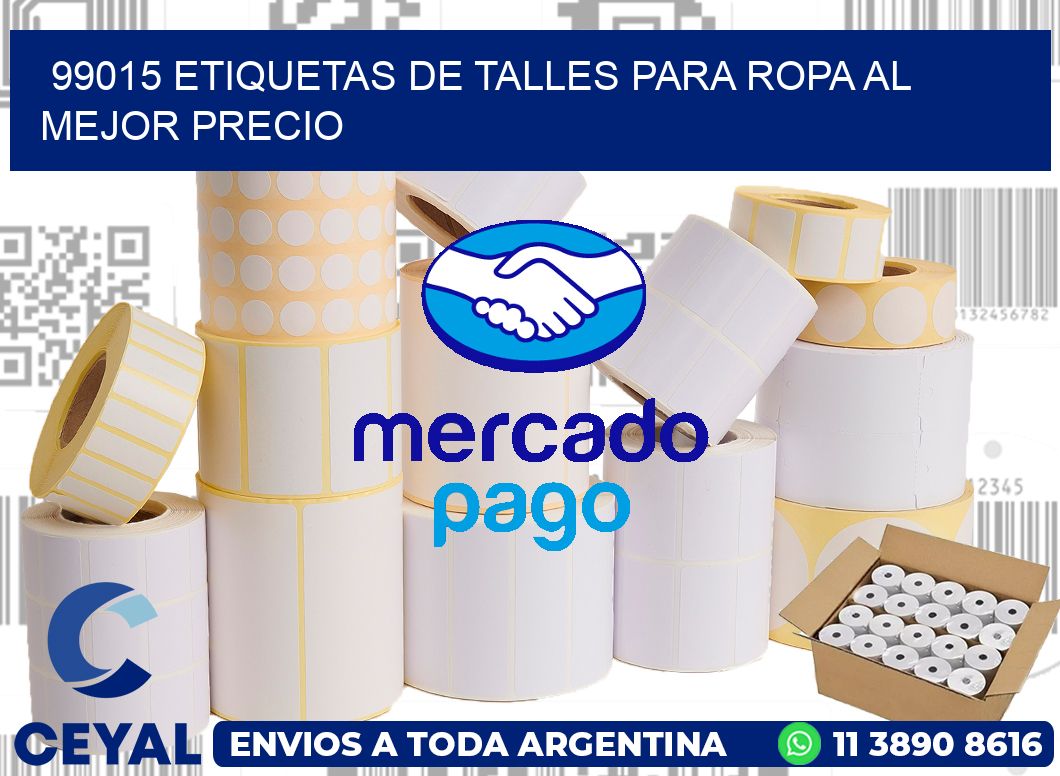 99015 ETIQUETAS DE TALLES PARA ROPA AL MEJOR PRECIO