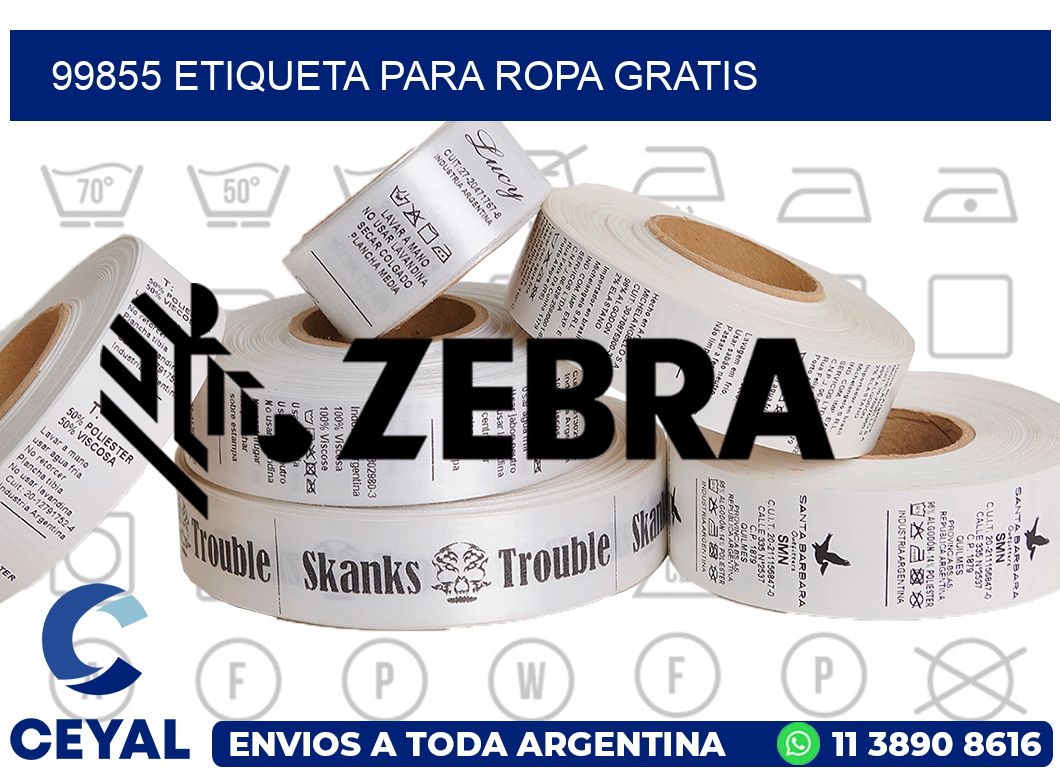 99855 ETIQUETA PARA ROPA GRATIS