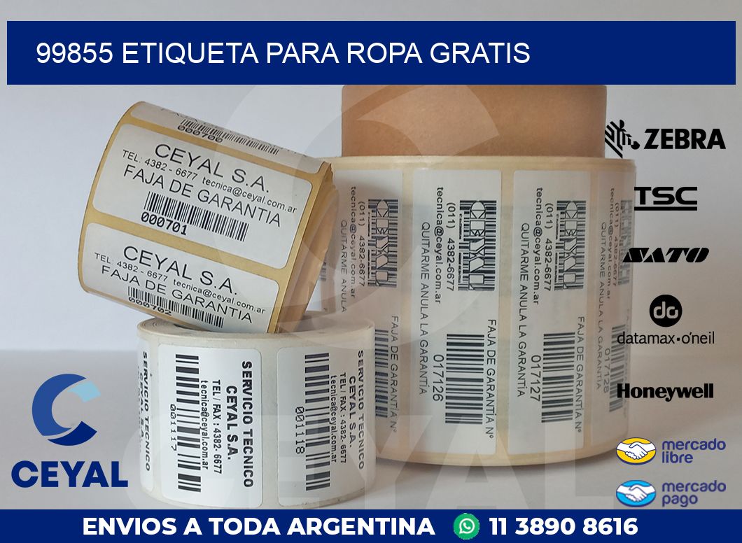 99855 ETIQUETA PARA ROPA GRATIS