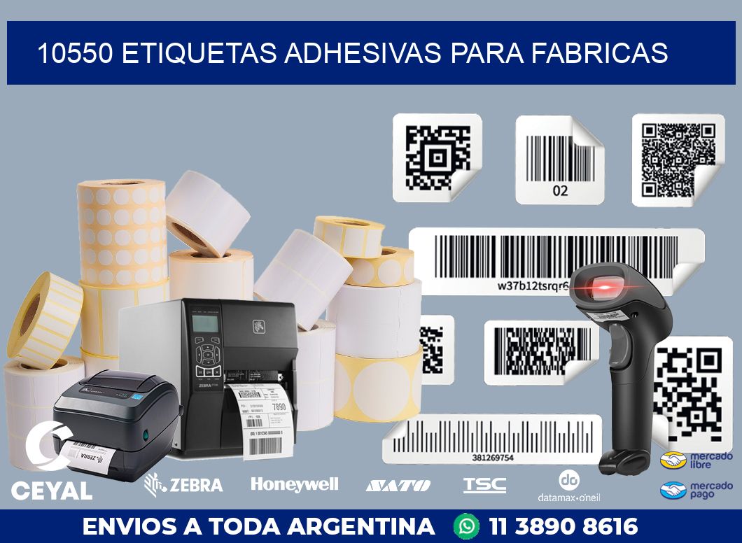 10550 ETIQUETAS ADHESIVAS PARA FABRICAS