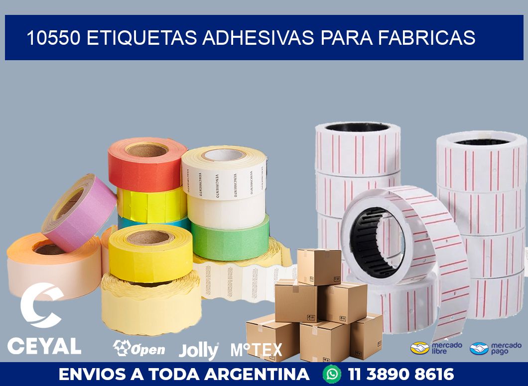 10550 ETIQUETAS ADHESIVAS PARA FABRICAS
