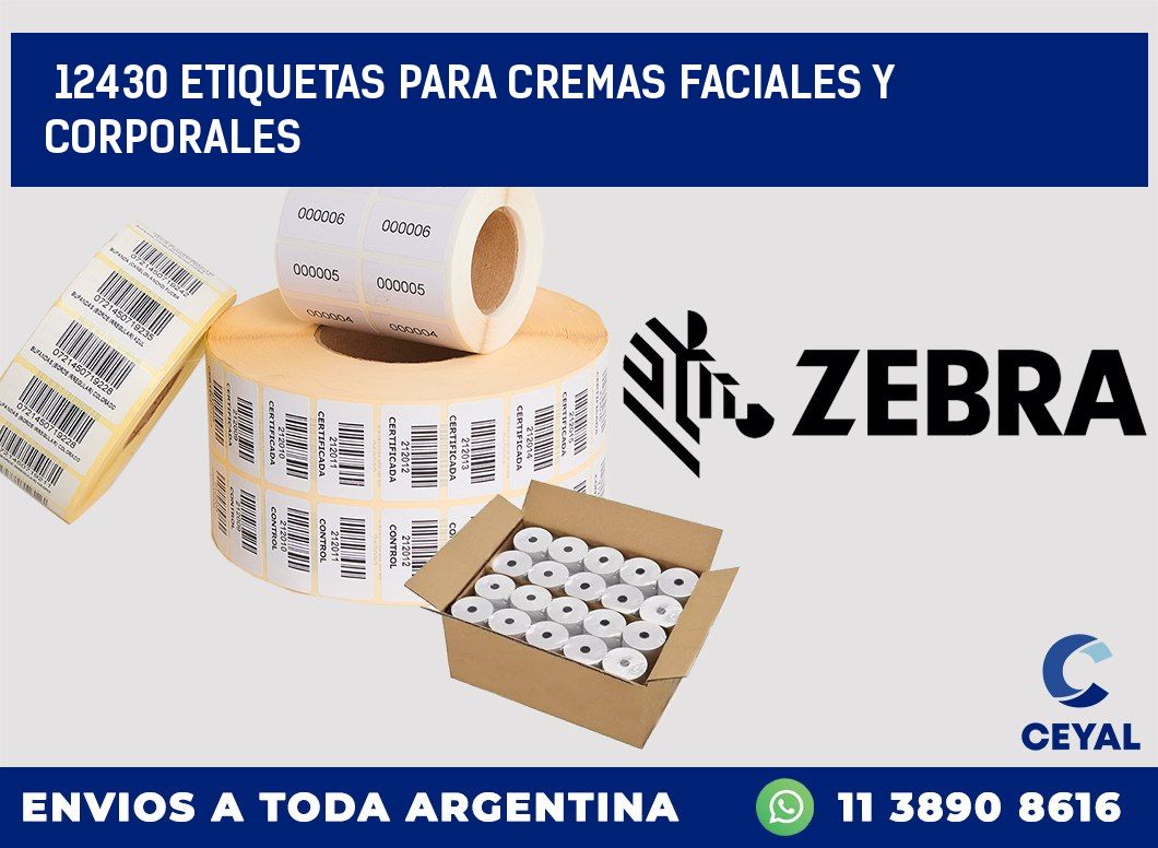 12430 ETIQUETAS PARA CREMAS FACIALES Y CORPORALES