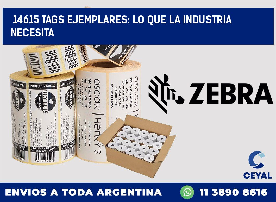 14615 TAGS EJEMPLARES: LO QUE LA INDUSTRIA NECESITA