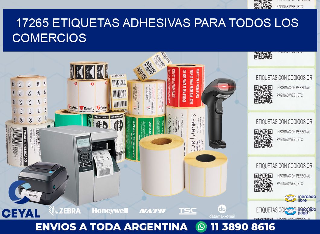 17265 ETIQUETAS ADHESIVAS PARA TODOS LOS COMERCIOS