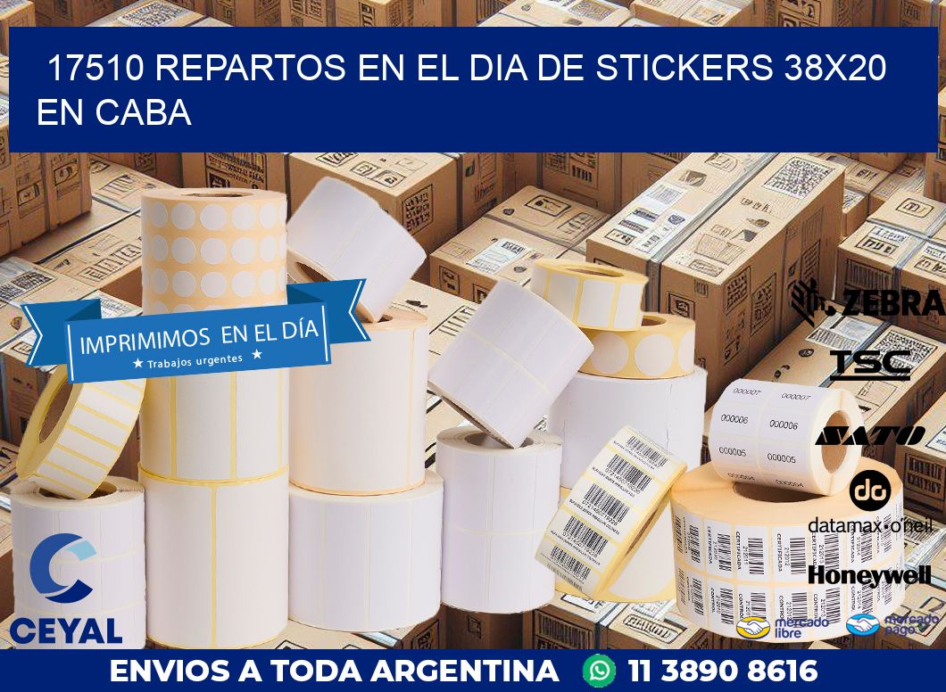 17510 REPARTOS EN EL DIA DE STICKERS 38X20 EN CABA