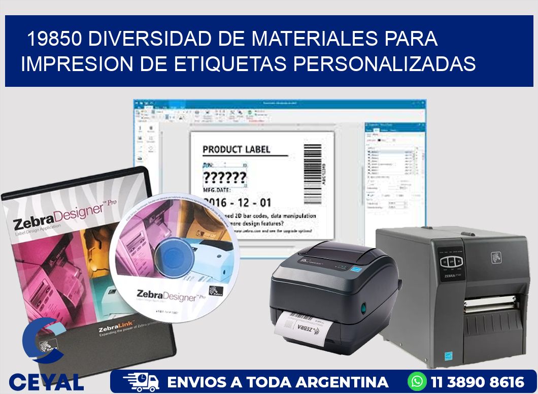 19850 DIVERSIDAD DE MATERIALES PARA IMPRESION DE ETIQUETAS PERSONALIZADAS
