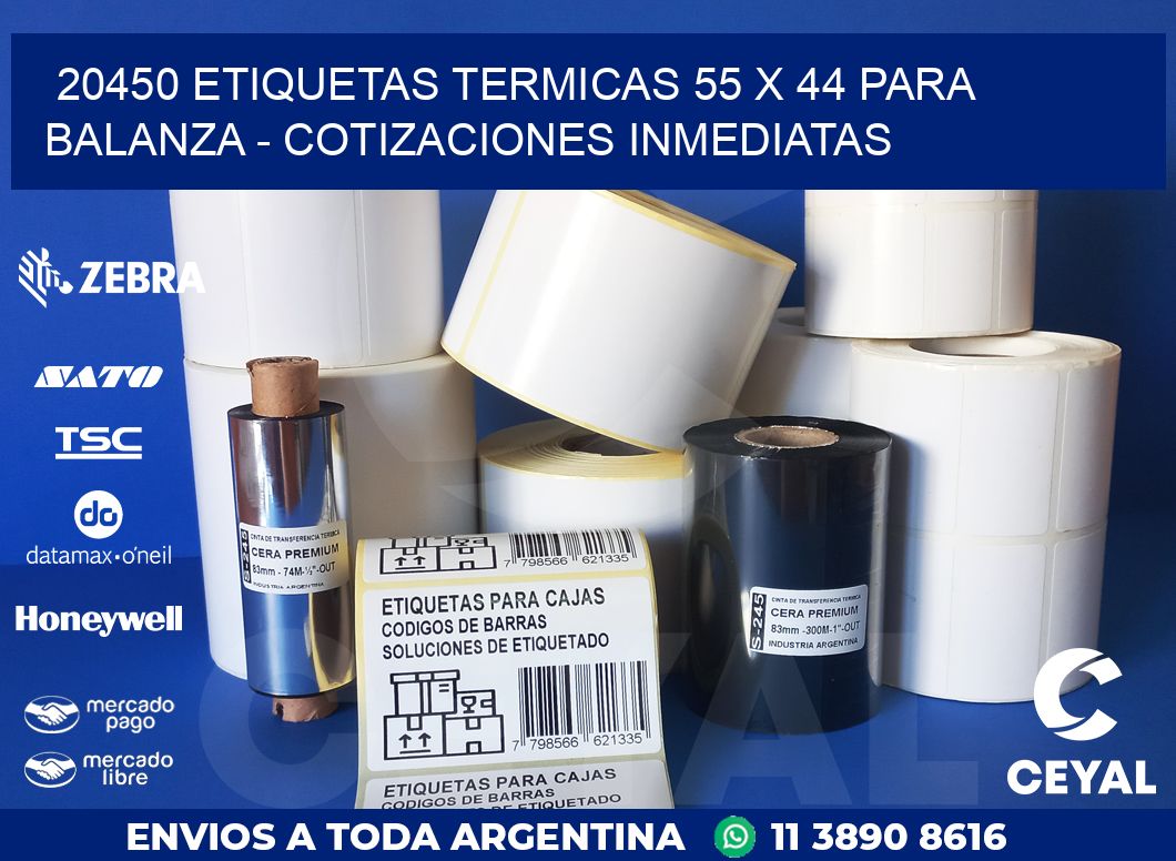 20450 ETIQUETAS TERMICAS 55 X 44 PARA BALANZA – COTIZACIONES INMEDIATAS