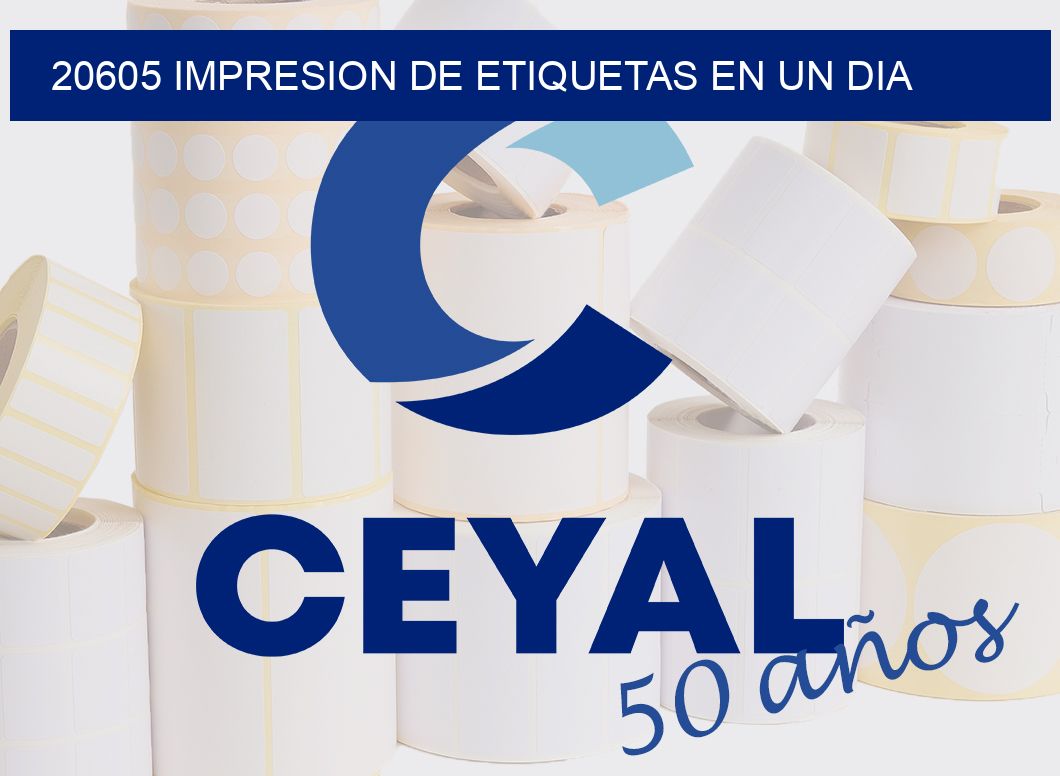 20605 IMPRESION DE ETIQUETAS EN UN DIA