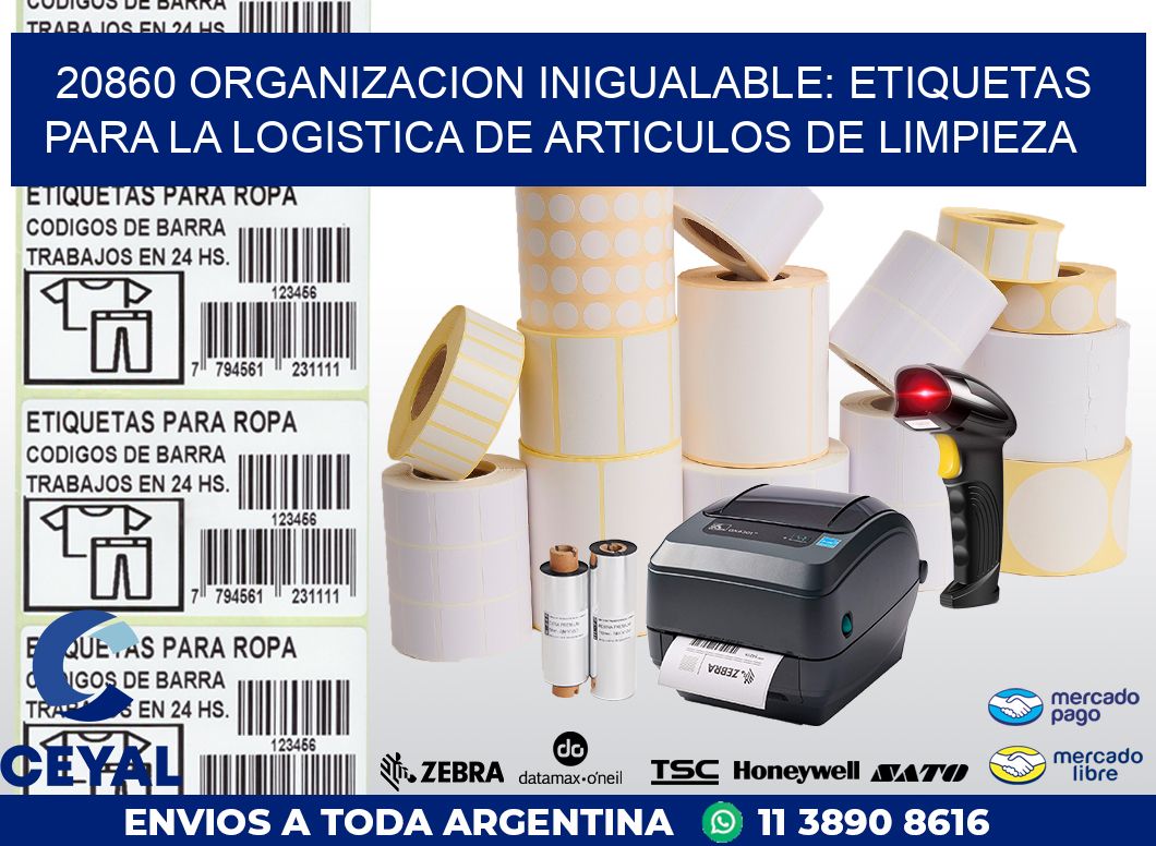 20860 ORGANIZACION INIGUALABLE: ETIQUETAS PARA LA LOGISTICA DE ARTICULOS DE LIMPIEZA