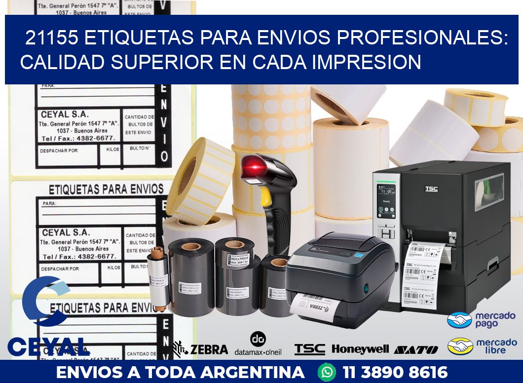 21155 ETIQUETAS PARA ENVIOS PROFESIONALES: CALIDAD SUPERIOR EN CADA IMPRESION