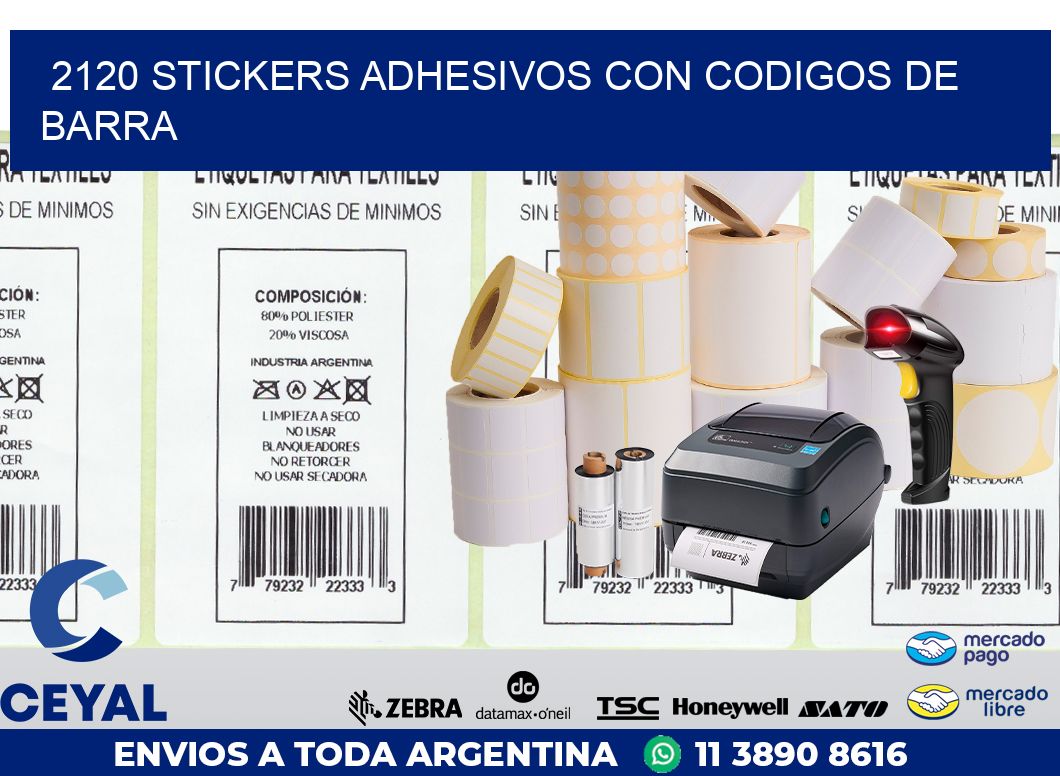 2120 STICKERS ADHESIVOS CON CODIGOS DE BARRA