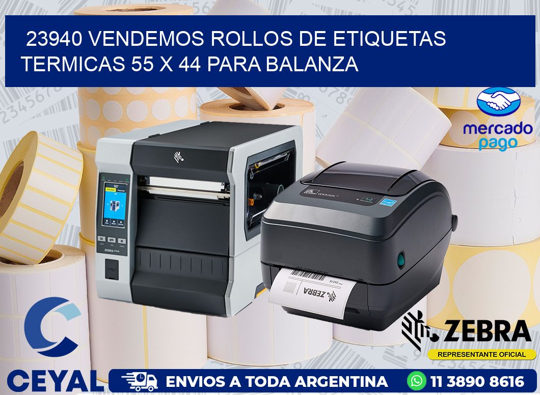 23940 VENDEMOS ROLLOS DE ETIQUETAS TERMICAS 55 X 44 PARA BALANZA