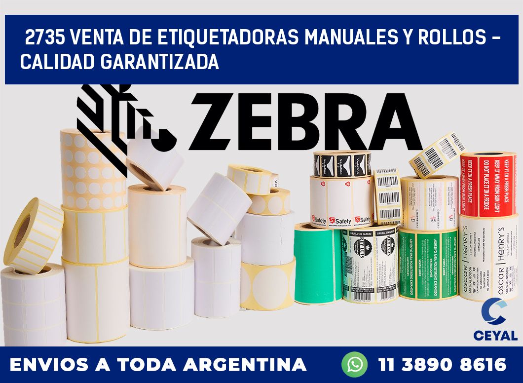 2735 VENTA DE ETIQUETADORAS MANUALES Y ROLLOS - CALIDAD GARANTIZADA