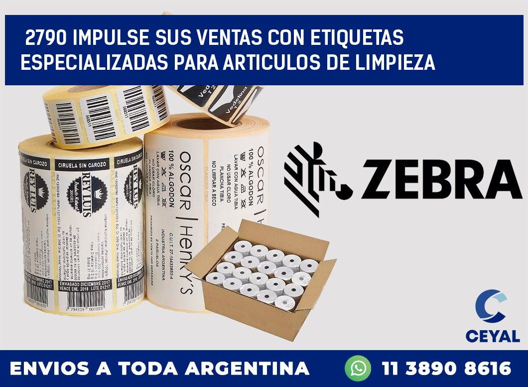 2790 IMPULSE SUS VENTAS CON ETIQUETAS ESPECIALIZADAS PARA ARTICULOS DE LIMPIEZA