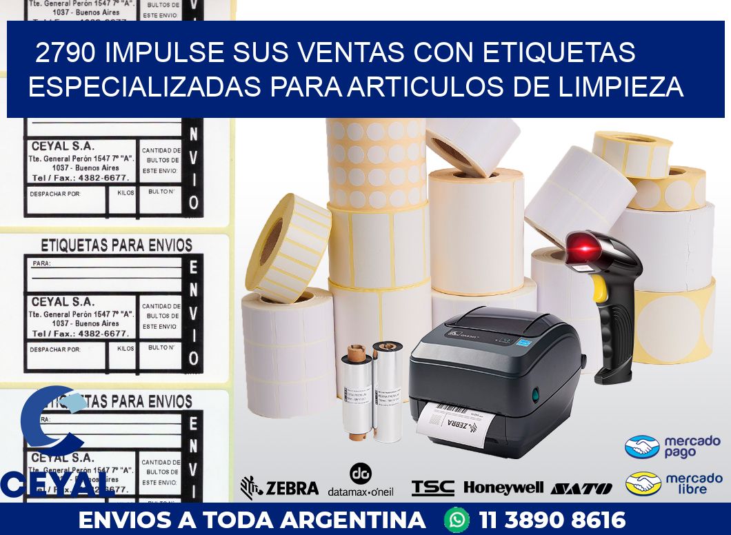 2790 IMPULSE SUS VENTAS CON ETIQUETAS ESPECIALIZADAS PARA ARTICULOS DE LIMPIEZA