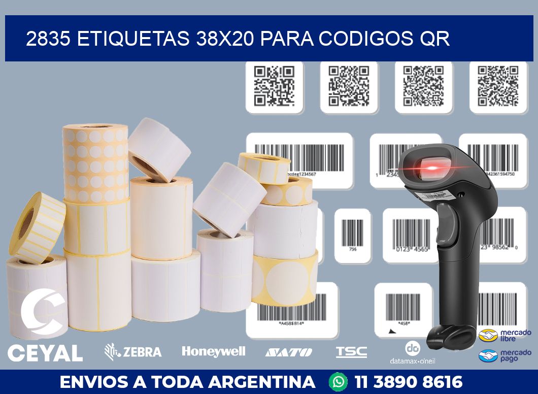 2835 ETIQUETAS 38X20 PARA CODIGOS QR