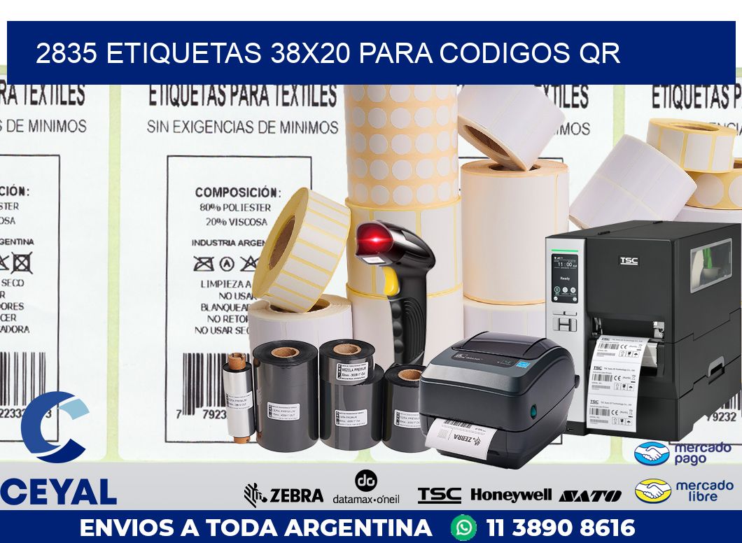 2835 ETIQUETAS 38X20 PARA CODIGOS QR