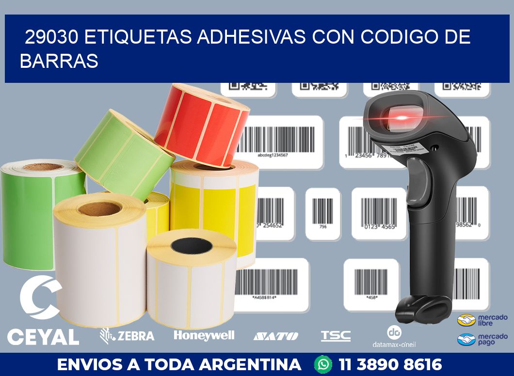29030 ETIQUETAS ADHESIVAS CON CODIGO DE BARRAS