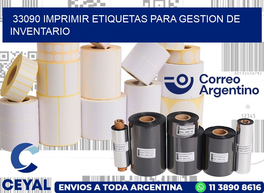 33090 IMPRIMIR ETIQUETAS PARA GESTION DE INVENTARIO