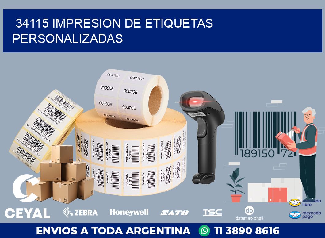 34115 IMPRESION DE ETIQUETAS PERSONALIZADAS